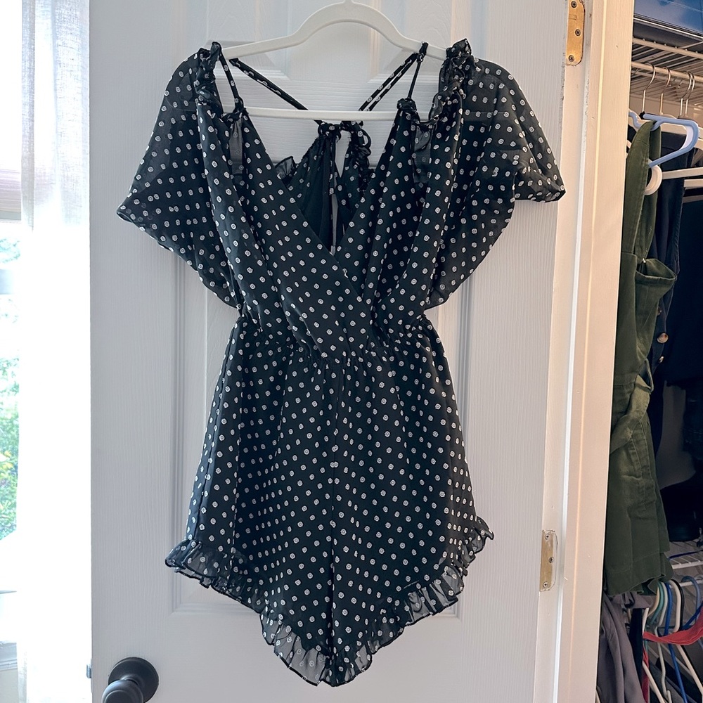 Revolve polka dot romper